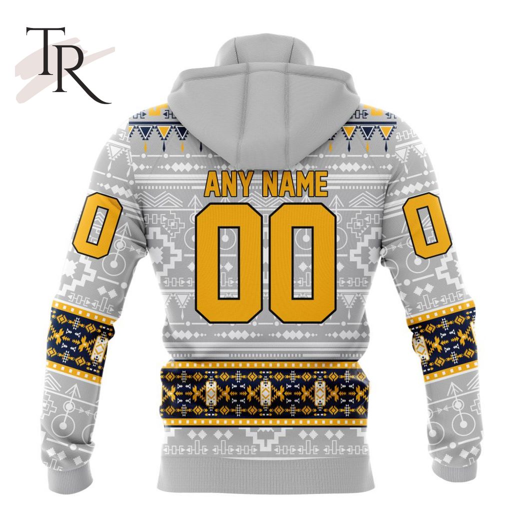 New 2025 NEW] ized NHL Nashville Predators Special Native Design Custom Hoodie - Image 5